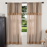 Sawyer Mill Patchwork Short Panel Curtains-Lange General Store