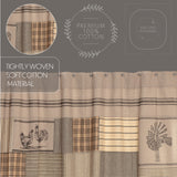 Farmstead Charcoal Patchwork Shower Curtain-Lange General Store