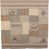 Sawyer Mill Charcoal Patchwork Shower Curtain-Lange General Store