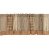 Farmstead Charcoal Patchwork Valance-Lange General Store