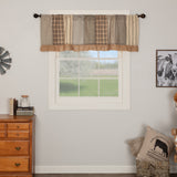Farmstead Charcoal Patchwork Valance-Lange General Store