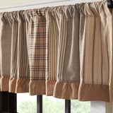 Farmstead Charcoal Patchwork Valance-Lange General Store