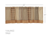 Farmstead Charcoal Patchwork Valance-Lange General Store