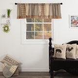 Farmstead Charcoal Patchwork Valance-Lange General Store