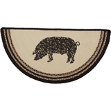 Sawyer Mill Pig Braided Half Circle Rug-Lange General Store