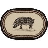 Sawyer Mill Pig Braided Oval Rug-Lange General Store