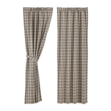 Farmstead Charcoal Plaid Blackout Panel Curtain-Lange General Store