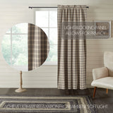 Farmstead Charcoal Plaid Blackout Panel Curtain-Lange General Store