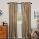 Sawyer Mill Charcoal Plaid Panel Curtains-Lange General Store