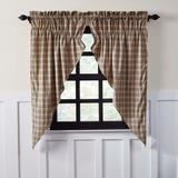 Sawyer Mill Plaid Prairie Curtains-Lange General Store