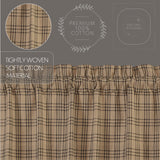 Farmstead Charcoal Plaid Prairie Curtains-Lange General Store