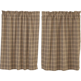 Sawyer Mill Charcoal Plaid Tier Curtains 36"-Lange General Store