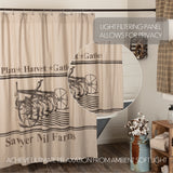Farmstead Charcoal Plow Shower Curtain-Lange General Store