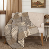 Farmstead Charcoal Quilted Throw-Lange General Store