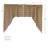 Farmstead Charcoal Swag Curtains