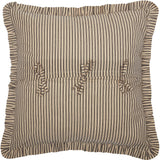 Sawyer Mill Charcoal Ticking Stripe Euro Sham-Lange General Store