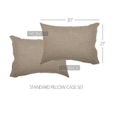 Farmstead Charcoal Ticking Stripe Pillow Cases Set