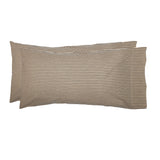 Farmstead Charcoal Ticking Stripe Pillow Cases Set