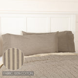 Farmstead Charcoal Ticking Stripe Pillow Cases Set