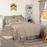 Farmstead Charcoal Ticking Stripe Quilt