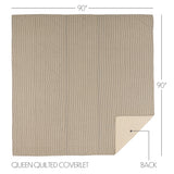Farmstead Charcoal Ticking Stripe Quilt