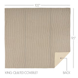 Farmstead Charcoal Ticking Stripe Quilt
