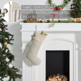 Farmstead Charcoal Ticking Stripe Stocking-Lange General Store