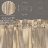 Farmstead Charcoal Ticking Stripe Valance