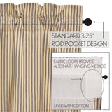 Farmstead Charcoal Ticking Stripe Valance