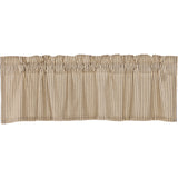 Farmstead Charcoal Ticking Stripe Valance