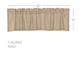 Farmstead Charcoal Ticking Stripe Valance
