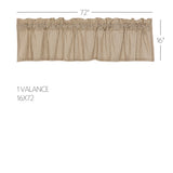 Farmstead Charcoal Ticking Stripe Valance