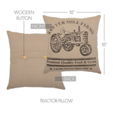 Farmstead Charcoal Tractor Pillow-Lange General Store