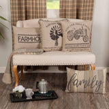 Farmstead Charcoal Windmill Pillow-Lange General Store