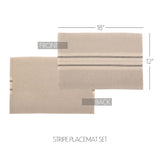 Farmstead Grain Sack Stripe Placemat Set of 6-Lange General Store