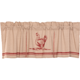 Sawyer Mill Red Chicken Valance-Lange General Store