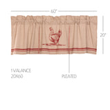 Farmstead Red Chicken Valance