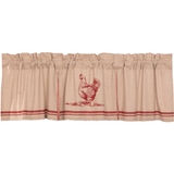 Sawyer Mill Red Chicken Valance-Lange General Store