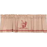 Farmstead Red Chicken Valance