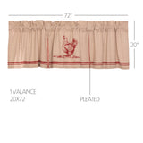 Farmstead Red Chicken Valance