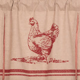 Farmstead Red Chicken Valance