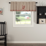 Sawyer Mill Red Chicken Valance-Lange General Store