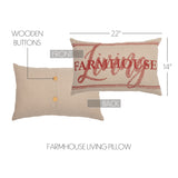 Farmstead Red Farmhouse Living Pillow-Lange General Store