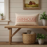 Farmstead Red Farmhouse Pillow-Lange General Store