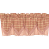 Farmstead Red Layered Valance