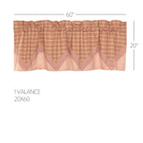 Farmstead Red Layered Valance