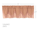 Farmstead Red Layered Valance