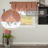 Farmstead Red Layered Valance