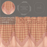 Farmstead Red Layered Valance