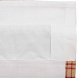 Farmstead Red Patchwork Short Panel Curtains